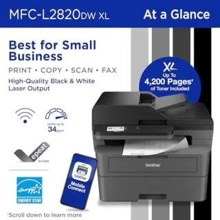 Brother MFC-L2820DW XL Wireless Laser Printer for Educators: Efficient Scanning, Copying, Faxing Solution for Enhanced Classroom Productivity