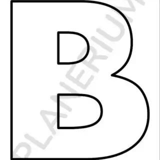 Outline of the letter B for coloring