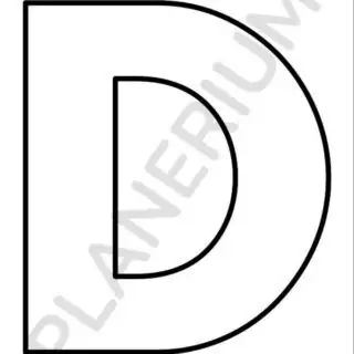 Outline of letter D illustration