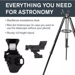 Celestron StarSense Explorer LT 114AZ, a smart telescope ideal for enhancing astronomy education in classrooms with intuitive technology and stellar viewing.