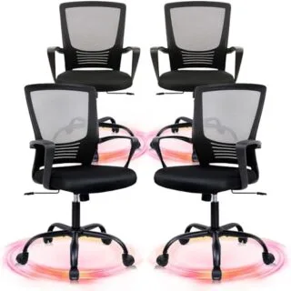 Ergonomic classroom chair with lumbar support, designed for educators, featuring a comfortable mesh seat, adjustable height, and smooth rolling wheels.