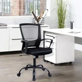 Ergonomic classroom chair designed with lumbar support, ideal for educators and enhancing comfort in learning environments. Perfect for educational spaces.
