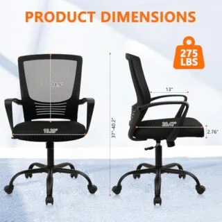 Ergonomic Clatina Classroom Chair with Lumbar Support – Ideal Mesh Rolling Desk Chair for Teachers and Educators, Enhancing Comfort and Productivity