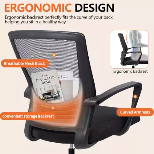 Ergonomic classroom chair designed for educators, featuring lumbar support to enhance comfort and promote better posture during long teaching hours.