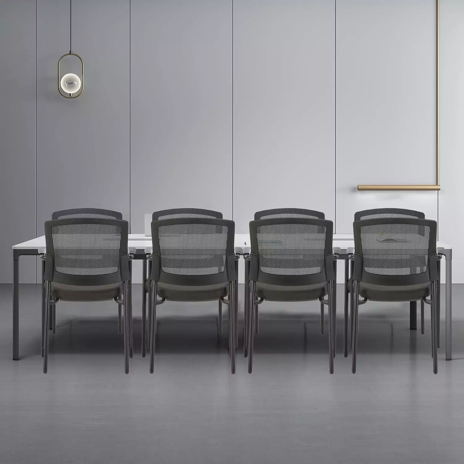 Ergonomic Clatina classroom guest chair featuring a breathable mesh back, stackable design, and lumbar support, ideal for educators seeking comfort.