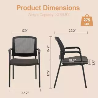 Clatina Ergonomic Mesh Guest Chair with Lumbar Support, ideal for classroom settings. Offers modern comfort, perfect for educators seeking support.