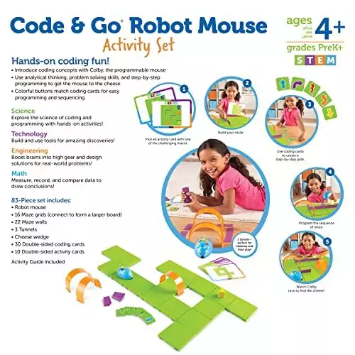 An educational toy and learning tool, the Coding Robot Mouse helps children understand coding concepts through interactive screen activities.