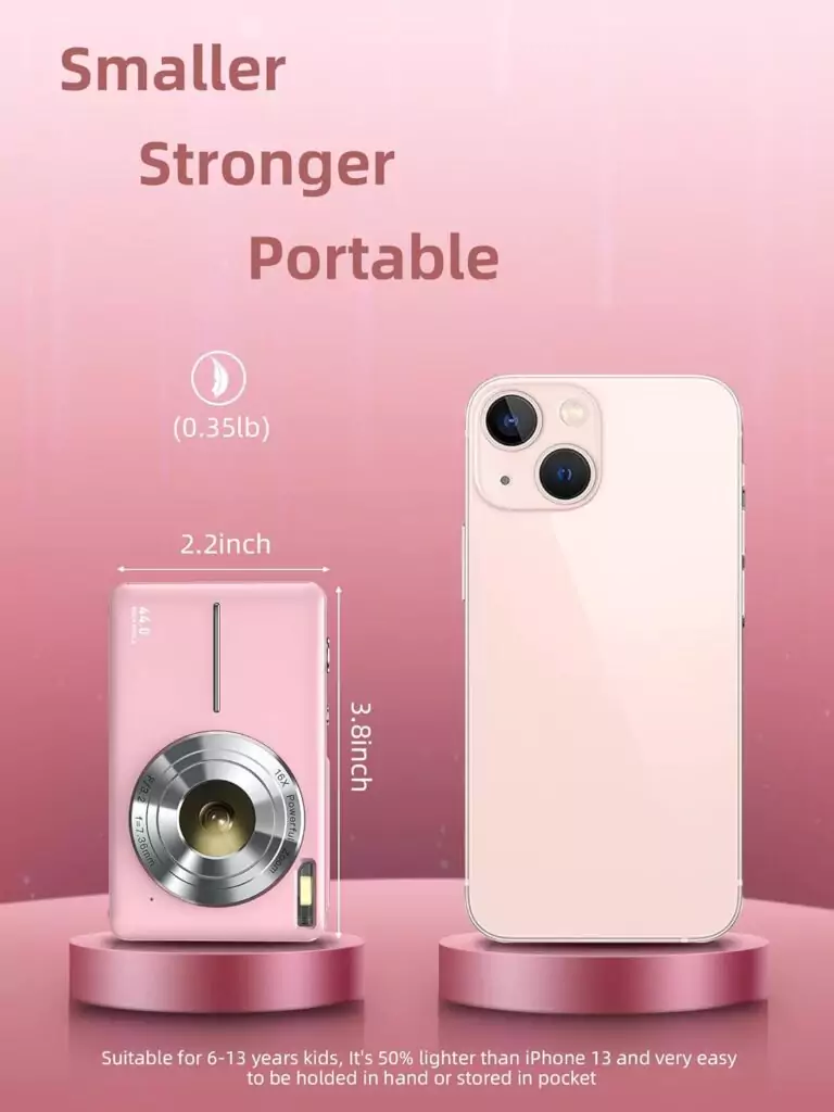 Compact FHD 1080p digital camera featuring 16x zoom and anti-shake technology, ideal for educators' photography needs and capturing detailed images.