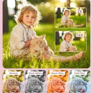 Compact FHD 1080p digital camera equipped with 16x zoom and anti-shake features, ideal for educators seeking high-quality photographyenhanced stability.