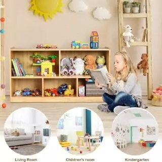 Optimize classroom organization with the Costzon Wooden Kids Bookcase and Toy Organizer, combining book storage and toy management for tidy learning spaces.