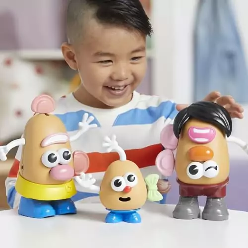 Potato Head Family Set: 44-piece educational toy for toddlers, promoting creativity and fun learning activities for young children and educators alike.