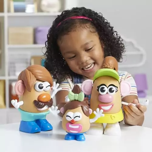 Explore the Potato Head Family Set, a 44-piece creative toy for toddlers and educators, perfect for promoting imaginative play and learning.