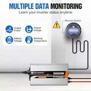 Eco-Worthy 1200W Off-Grid Solar Power Kit includes bifacial panels and a 5.52kWh lithium battery, ideal for outdoor installations and renewable energy solutions.