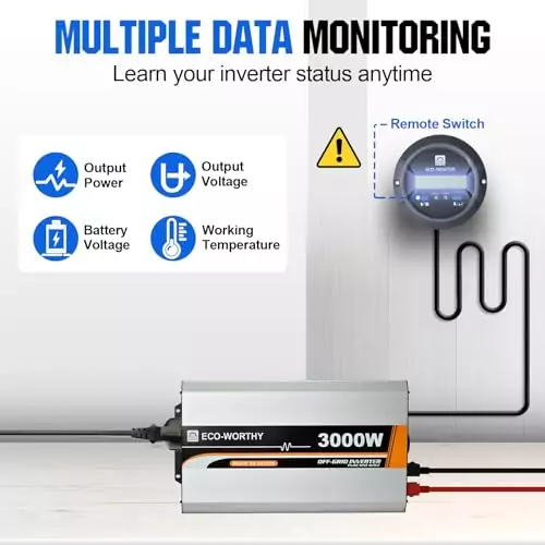 Eco-Worthy 1200W Off-Grid Solar Power Kit includes bifacial panels and a 5.52kWh lithium battery, ideal for outdoor installations and renewable energy solutions.