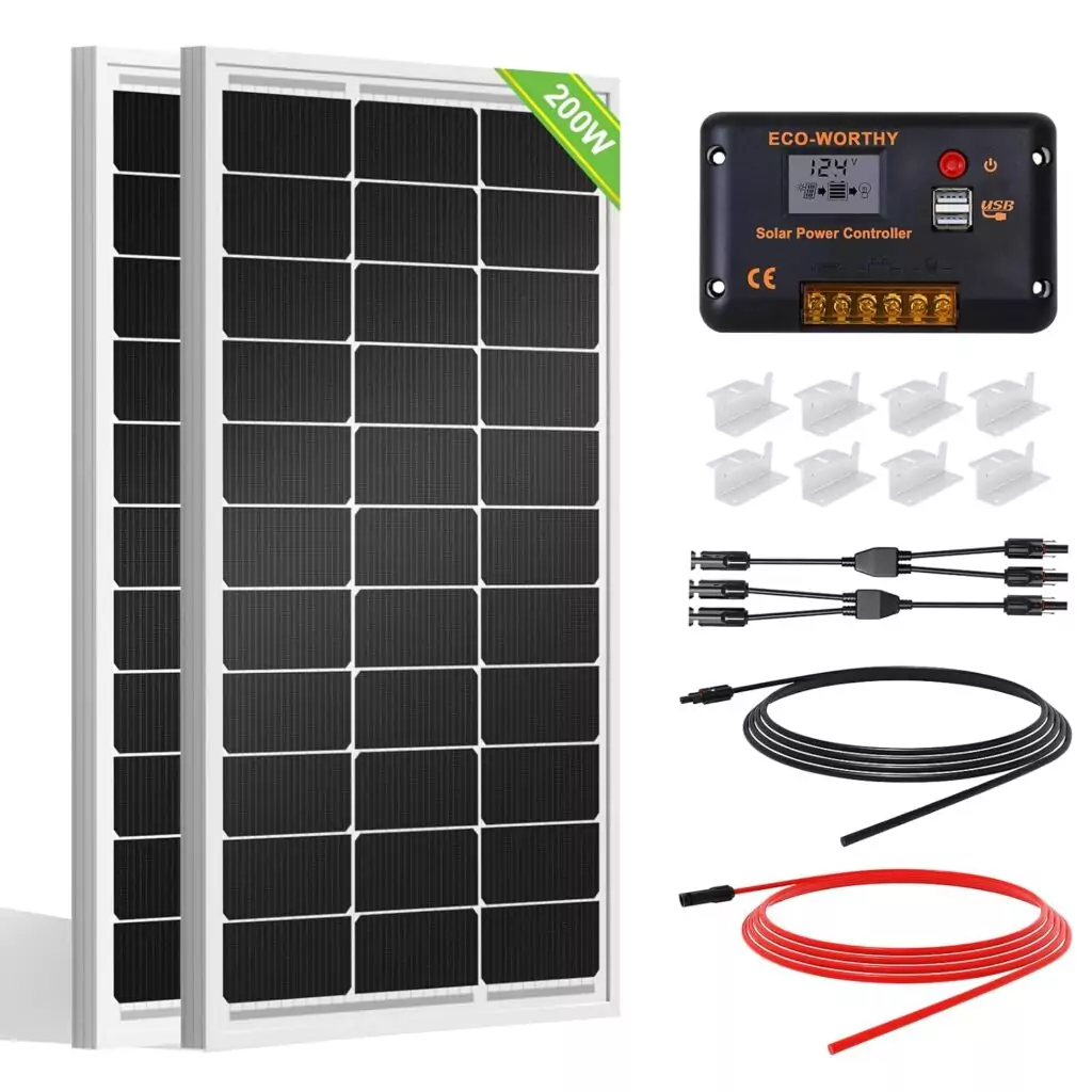 Eco-Friendly 200W High-Efficiency Monocrystalline Solar Power Kit Perfect for Educational Purposes and Energy-Saving Solutions