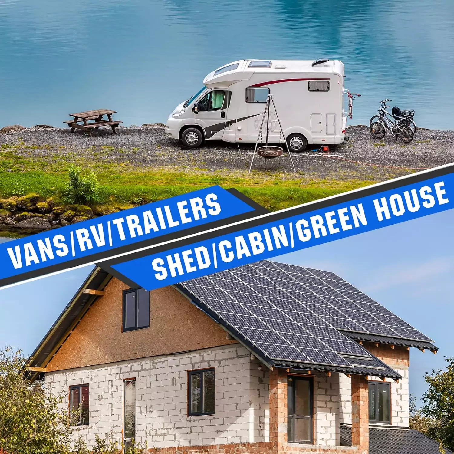 Eco-Worthy Classroom Solar Power Kit: 200W 12V/24V Monocrystalline system designed for educators to integrate renewable energy learning in schools.