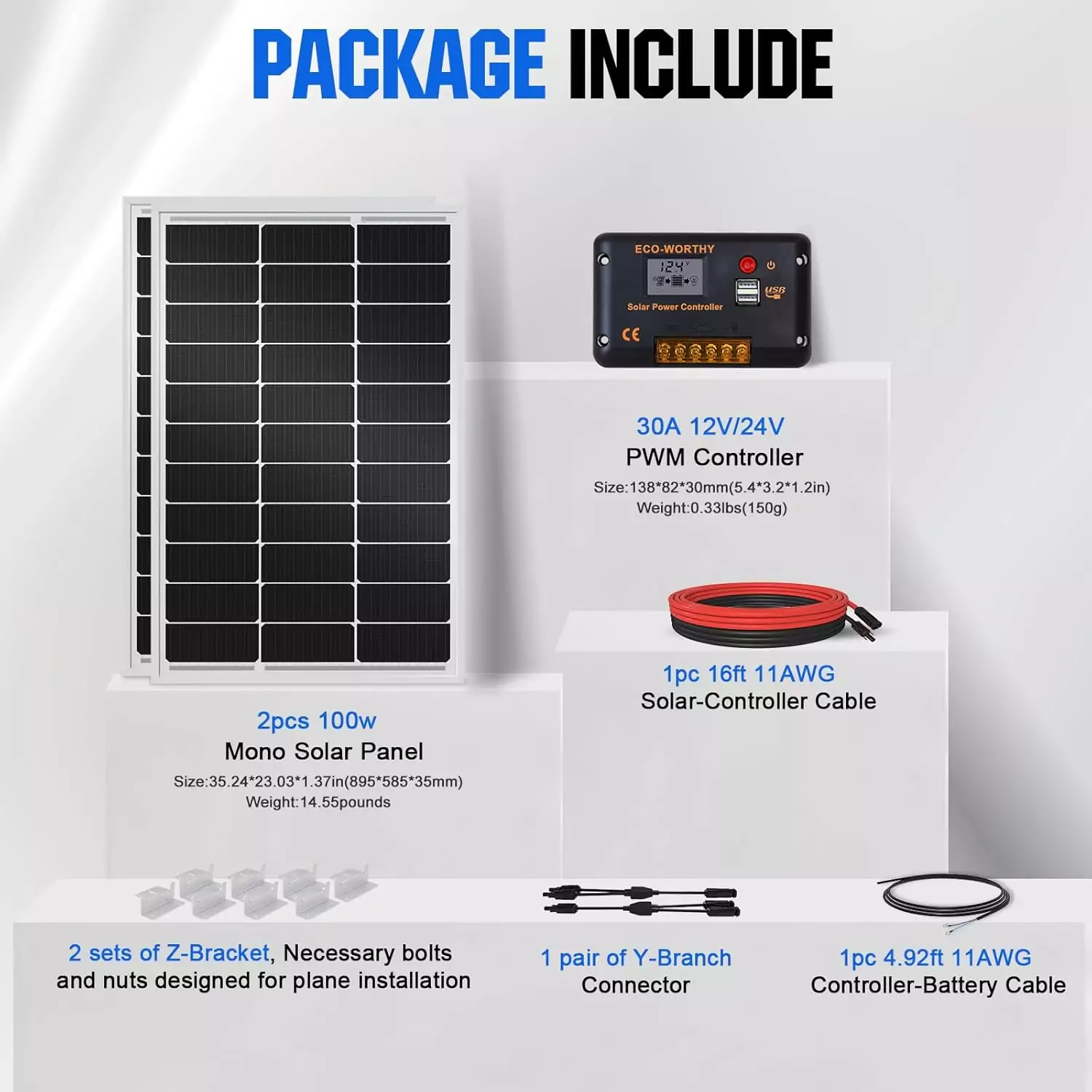 Eco-Worthy Solar Power Kit: Enhance classroom sustainability with high-efficiency monocrystalline solar panels for reliable and green energy solutions.