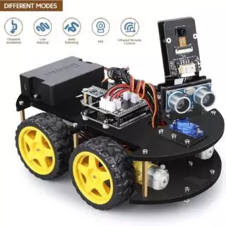 Elegoo UNO R3 Smart Robot Car Kit V4 is a comprehensive STEM educational tool designed for kids aged 8-16, ideal for classroom robotics learning.