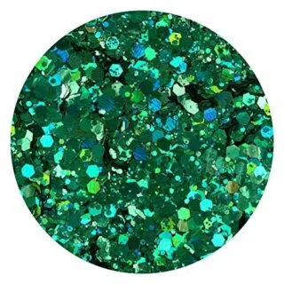 Emerald green holographic glitter resin crafts are perfect for enhancing classroom creativity through vibrant, engaging art projects.