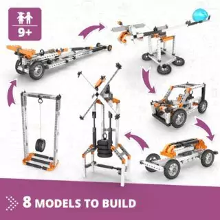 Engino STEM Kits for Kids 9+ teach Newton's Laws and Energy through engaging construction projects, enhancing learning and creativity.