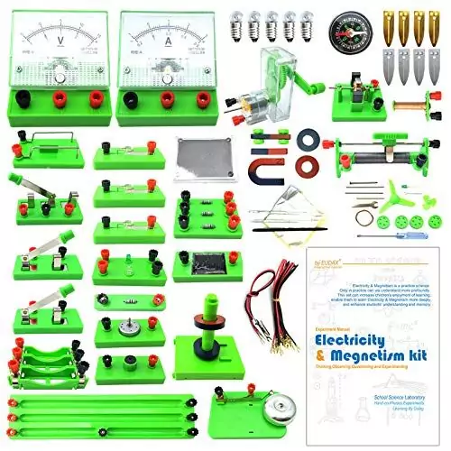 Eudax Physics Experiment Kits: Discover Electricity and Magnetism Concepts with Comprehensive High School Laboratory Discovery Set