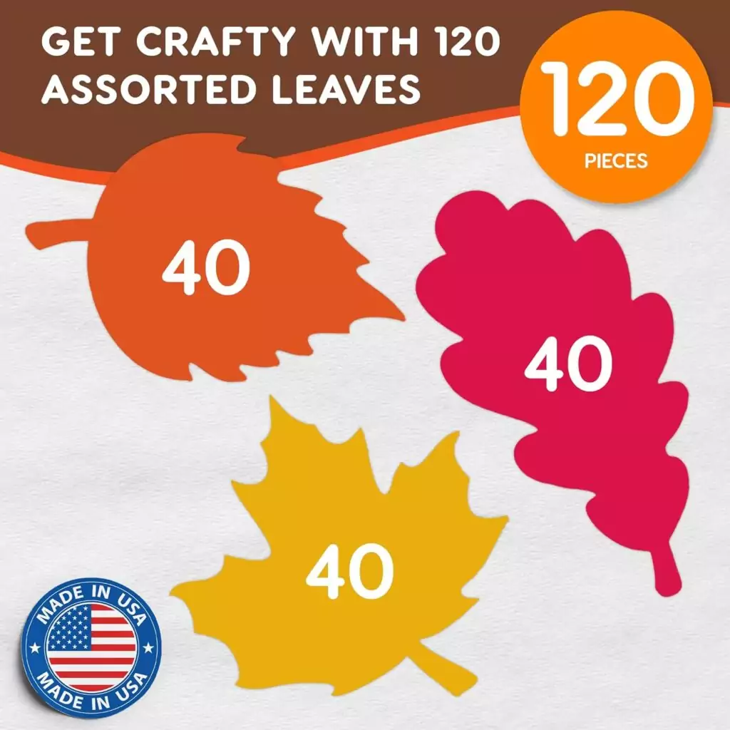 Enhance your classroom decor with double-sided maple and oak leaf cutouts. This educational pack is perfect for creating a vibrant learning environment.