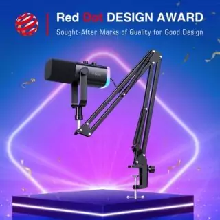 FIFINE Dynamic Microphone Set perfect for educators and streamers, offers crisp sound quality and easy setup for professional audio performance.