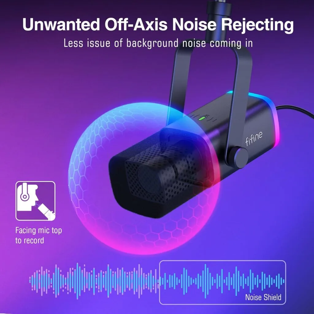 FIFINE Dynamic XLR USB Microphone Set is perfect for educators, RGB gamers, streamers, and podcasters seeking high-quality audio recording solutions.