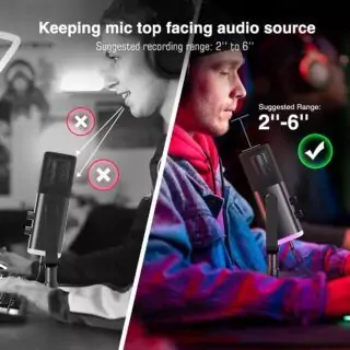 Optimize your studio with the FIFINE USB XLR Dynamic Mic, perfect for podcasts, gaming, educators, and streaming, featuring vibrant RGB lighting.