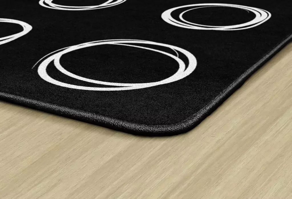 Colorful Classroom Rug for Kids - Educational Circle Patterns Perfect for Learning and Play in a Creative and Engaging Environment
