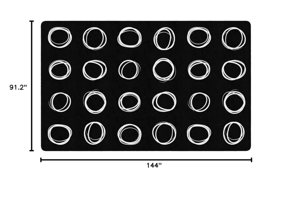 Flagship Carpets Circle Sampler Rug: Colorful and Engaging Design Perfect for Enhancing Learning Environments in Children's Classrooms