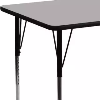 Flash Furniture Grey 24x48 Rectangular Activity Table, Ideal for Classroom Study Space, Durable and Functional Design for Educational Environments.