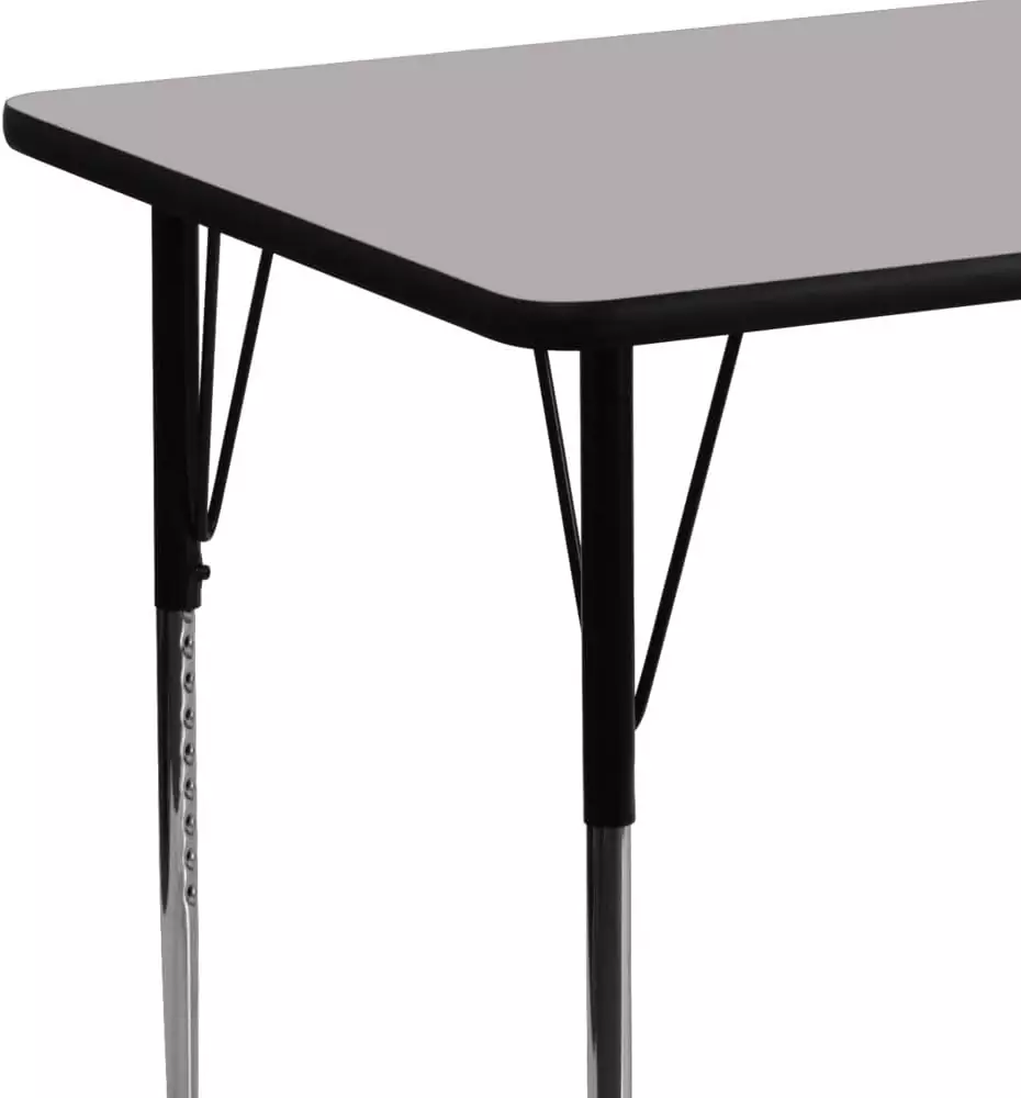 Flash Furniture Grey 24x48 Rectangular Activity Table, Ideal for Classroom Study Space, Durable and Functional Design for Educational Environments.