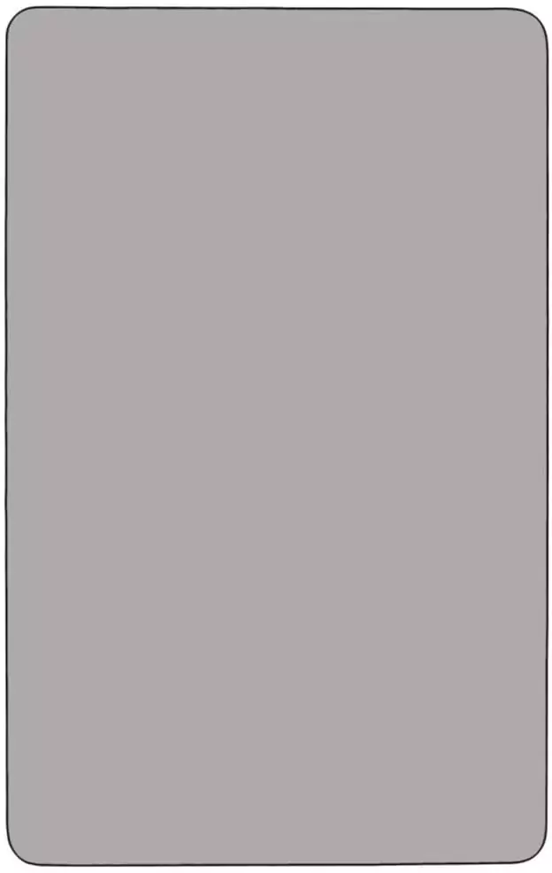 Modern grey rectangular activity table, ideal for classroom learning, measures 24x48 inches, perfect for collaborative educational environments.