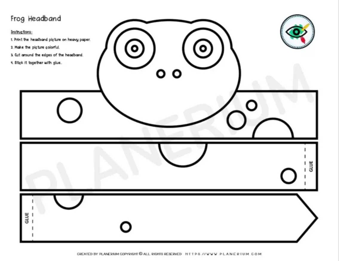 Printable frog headband craft instructions