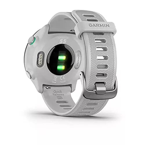 Garmin Forerunner 55 GPS Running Watch offers customizable daily workouts and a long-lasting 2-week battery, ideal for fitness-focused educators.
