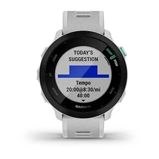 Garmin Forerunner 55 GPS Running Watch offers a 2-week battery life and advanced fitness tracking, tailored for educators seeking reliable performance.