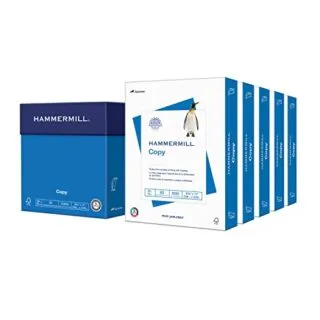 Find reliable Hammermill 20lb, 92 bright copy paper, 8.5x11 inches, 2500 sheets ideal for educators and classroom environments.