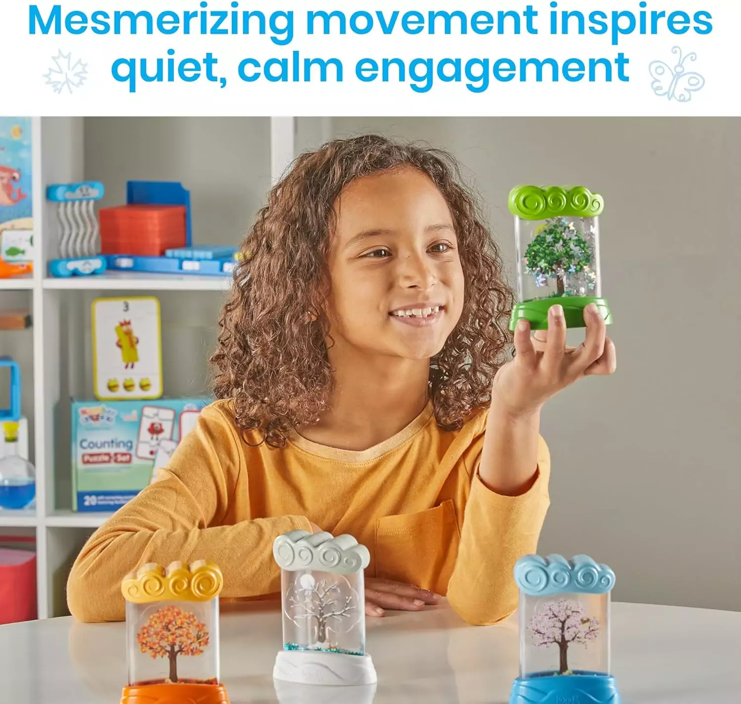 Hand2mind Sensory Tubes enhance preschool learning and toddler engagement with interactive activities, promoting sensory development and understanding of changing seasons.