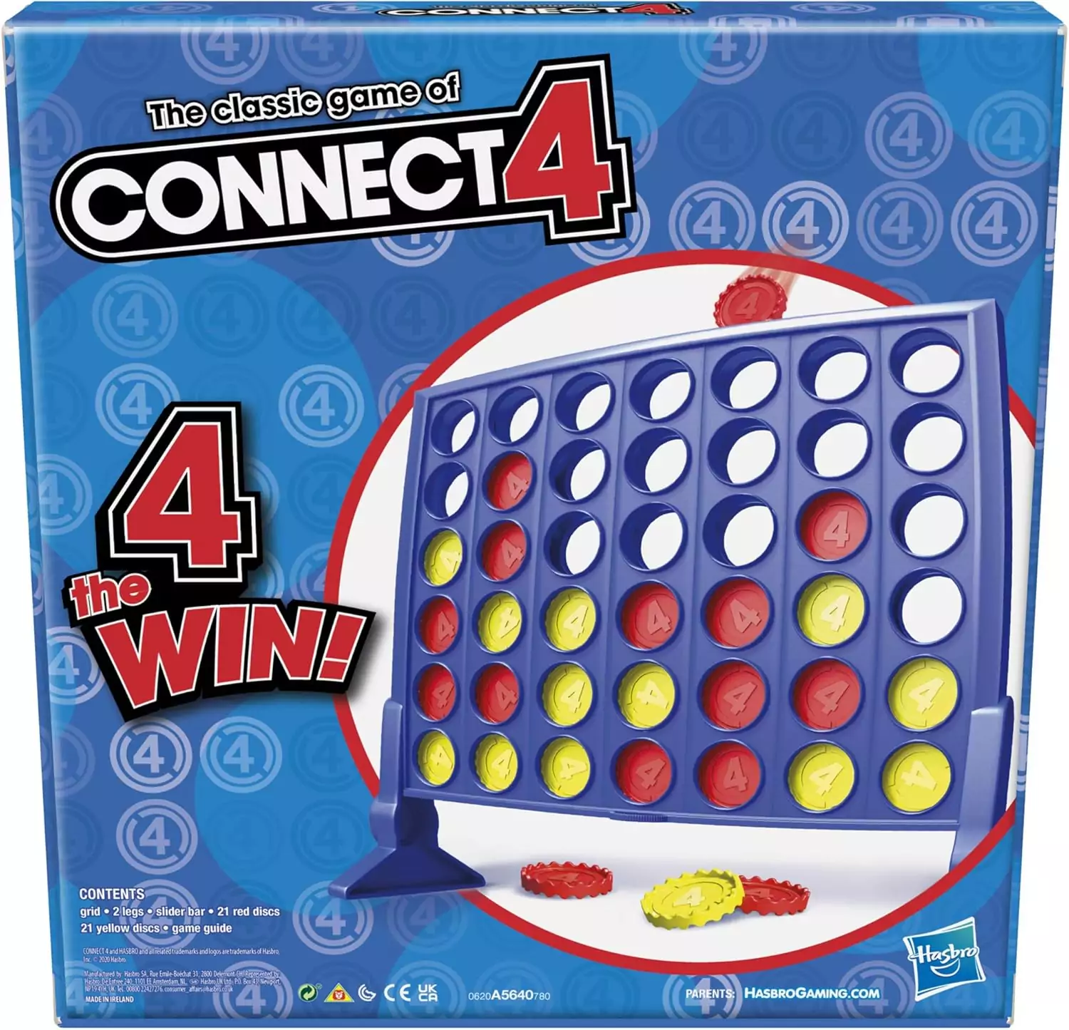 Hasbro Gaming Connect 4: Classic Strategy Board Game for Kids with Colorful Design. Educational Play Enhancing Strategic Skills.