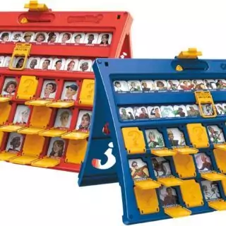 Hasbro Gaming's Guess Who is an engaging learning game for kids featuring a double-sided board, perfect for developing deductive reasoning skills.