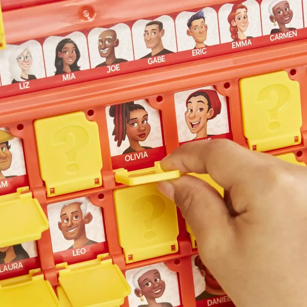 Hasbro's Double-Sided Guess Who Game aids children's learning with engaging features, fostering cognitive skills through interactive play.