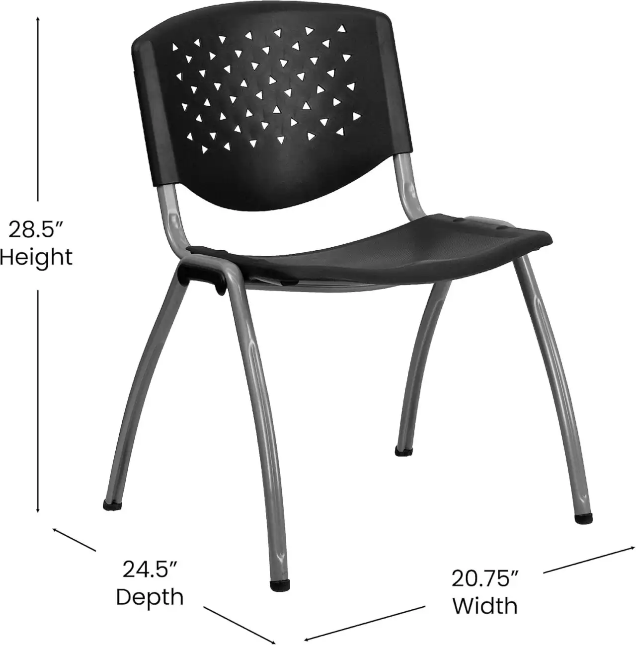 Ergonomic classroom chairs with contoured seats and perforated backs from the Hercules Series offer modern, comfortable education seating solutions.