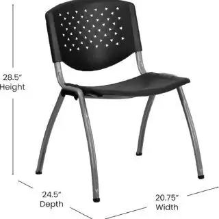 Ergonomic classroom chairs with contoured seats and perforated backs from the Hercules Series offer modern, comfortable education seating solutions.