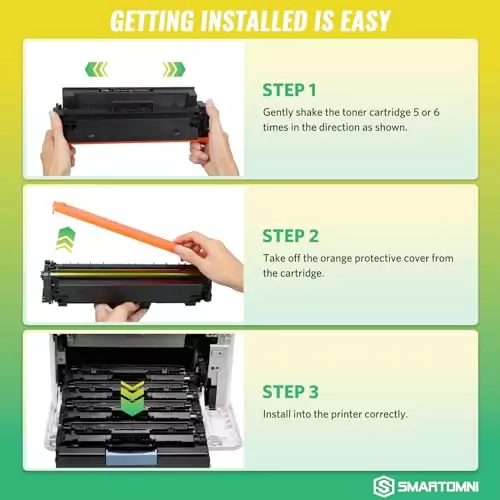 Compatible 4-Pack High-Yield Toner Cartridges with Chip for Color Pro MFP M479fdw M454dw, Ideal for Classroom Printing Efficiency.