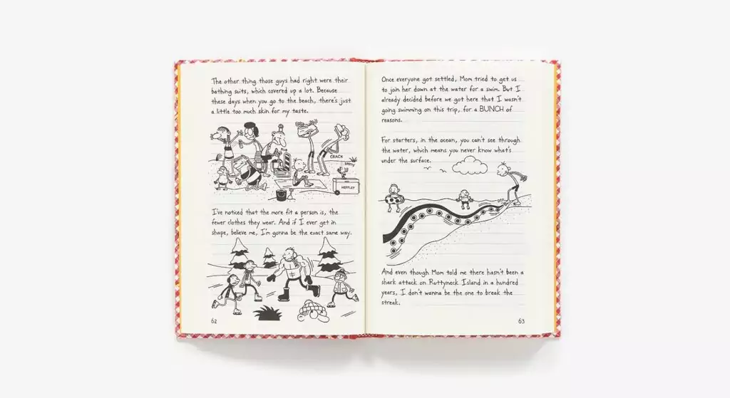 Discover phonics fun in the 19th Diary of a Wimpy Kid book with vibrant illustrations, engaging young readers in an exciting literacy adventure.