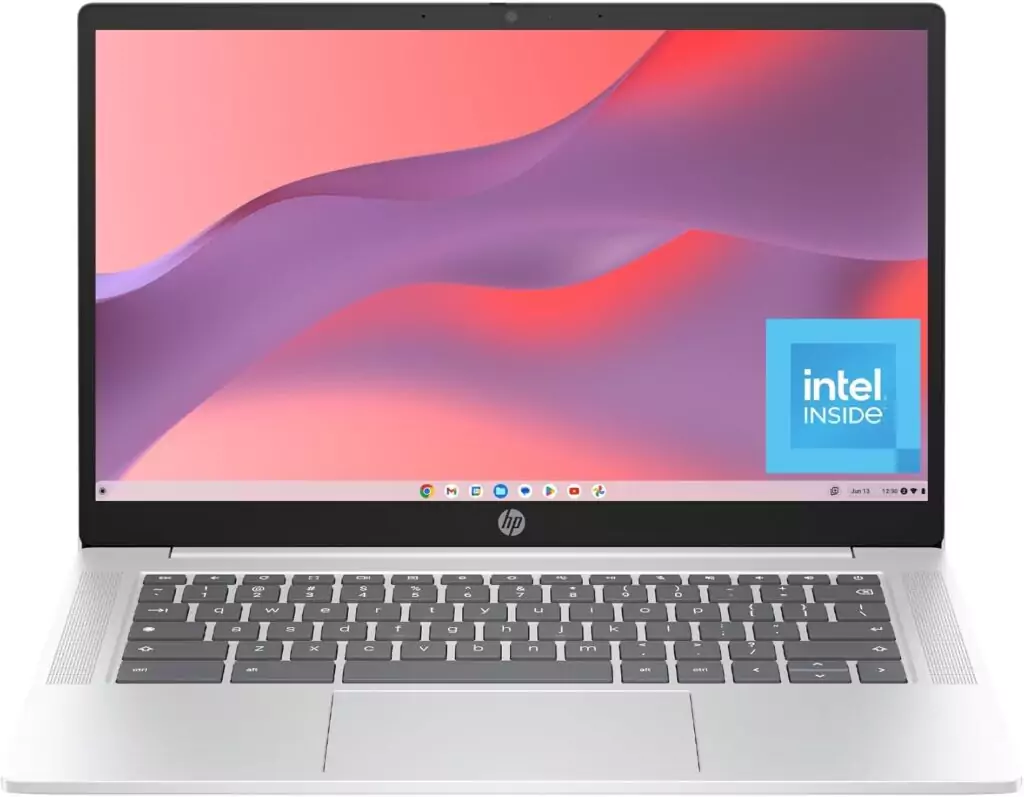 HP Chromebook 14 with FHD Display and Intel N100, designed for educators, offers seamless classroom integration with its education-friendly features.