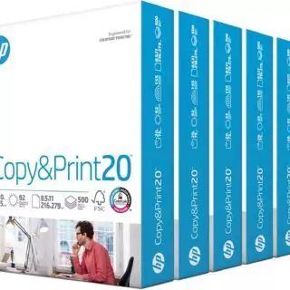 HP Copy & Print Paper 8.5x11 - 5000 Sheets - Ideal for Educators and Classrooms - 92 Brightness - Essential Classroom Supply for Quality Printing