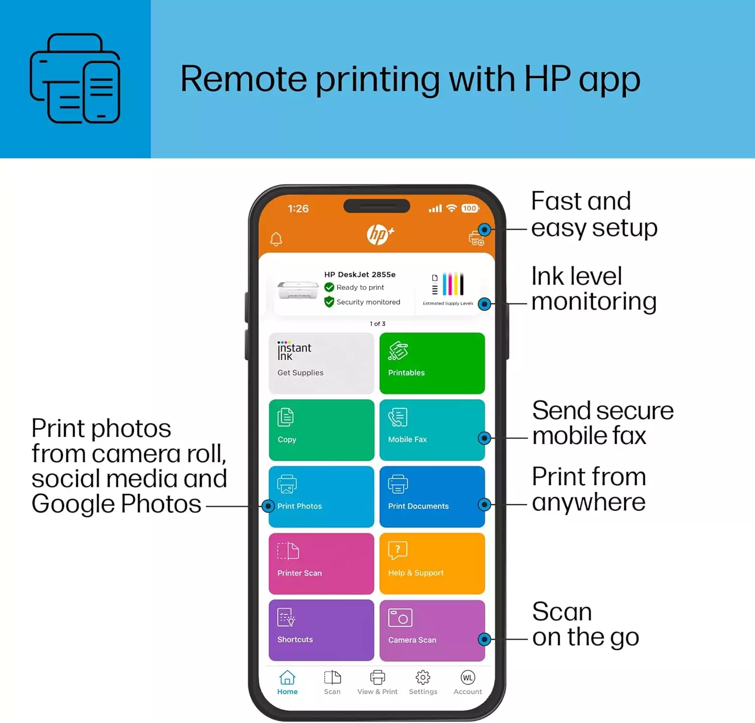HP DeskJet 2855e Wireless Printer: Ideal for Educators, Features Scanner, Copier, and Exclusive Free Ink Promotion