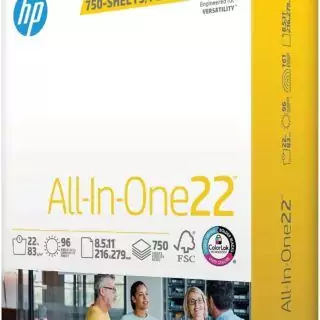 HP Mega Ream 8.5x11 Printer Paper, 22lb, 750 Sheets, Ultra Bright 96, Ideal for Educational Use and Classroom Printing Needs.